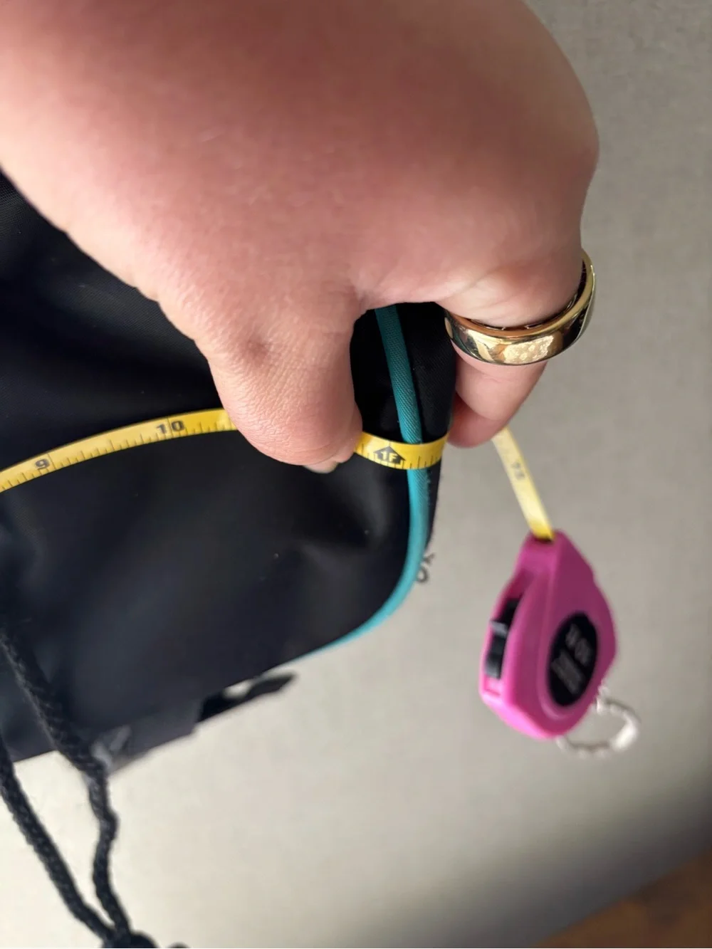 American Girl Black Backpack with Purple and Teal Accents